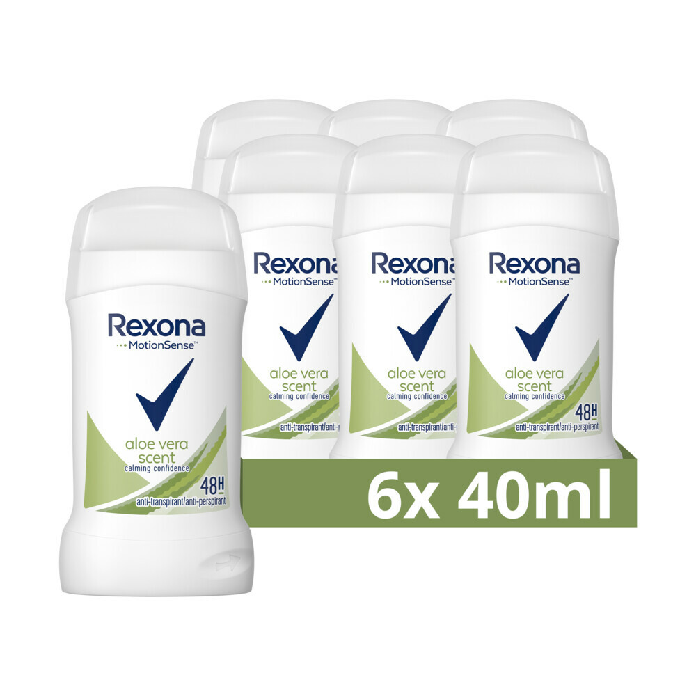 6x Rexona Deodorant Stick Aloe Vera 40 ml