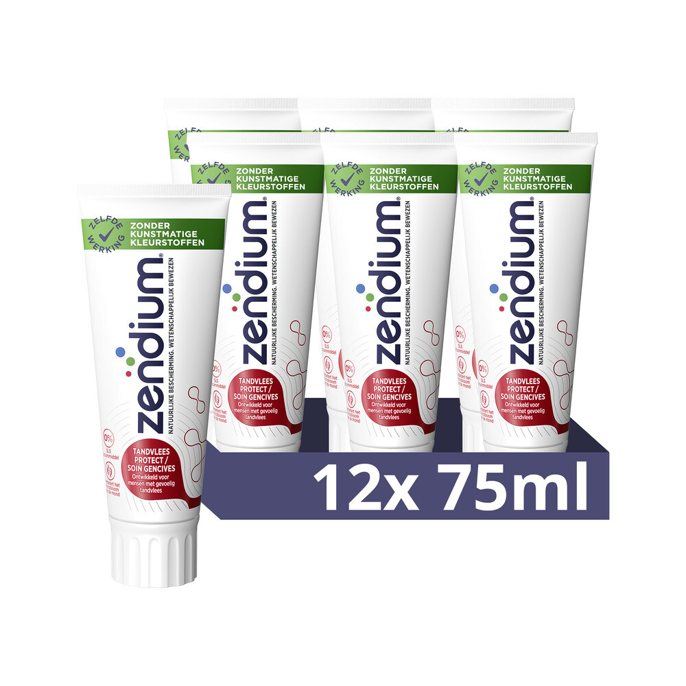 12x Zendium Tandpasta Tandvlees Protect 75 ml