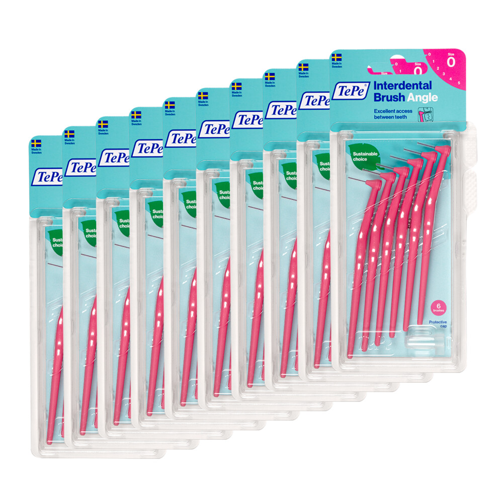 10x TePe Angle Interdentale Ragers 0,4 mm Roze 6 stuks