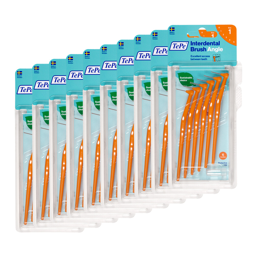 10x TePe Angle Interdentale Ragers 0,45 mm Oranje 6 stuks