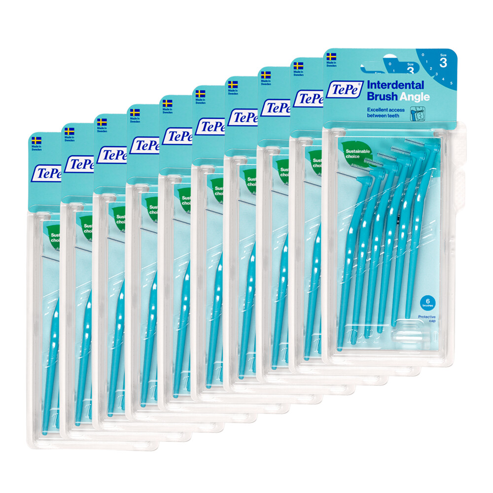 10x TePe Angle Interdentale Ragers 0,6 mm Blauw 6 stuks