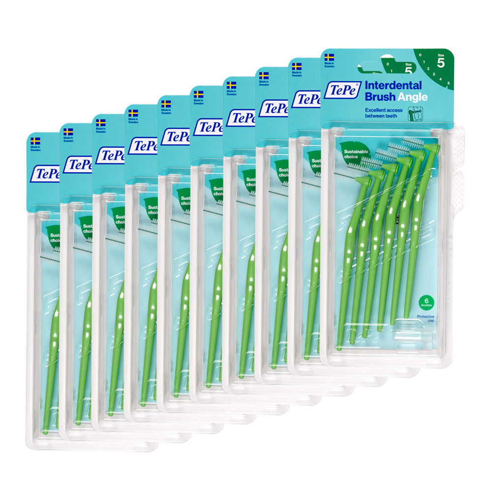 10x TePe Angle Interdentale Ragers 0,8 mm Groen 6 stuks