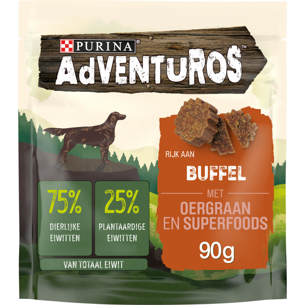 Adventuros Hondensnack Buffelsmaak 90 gr