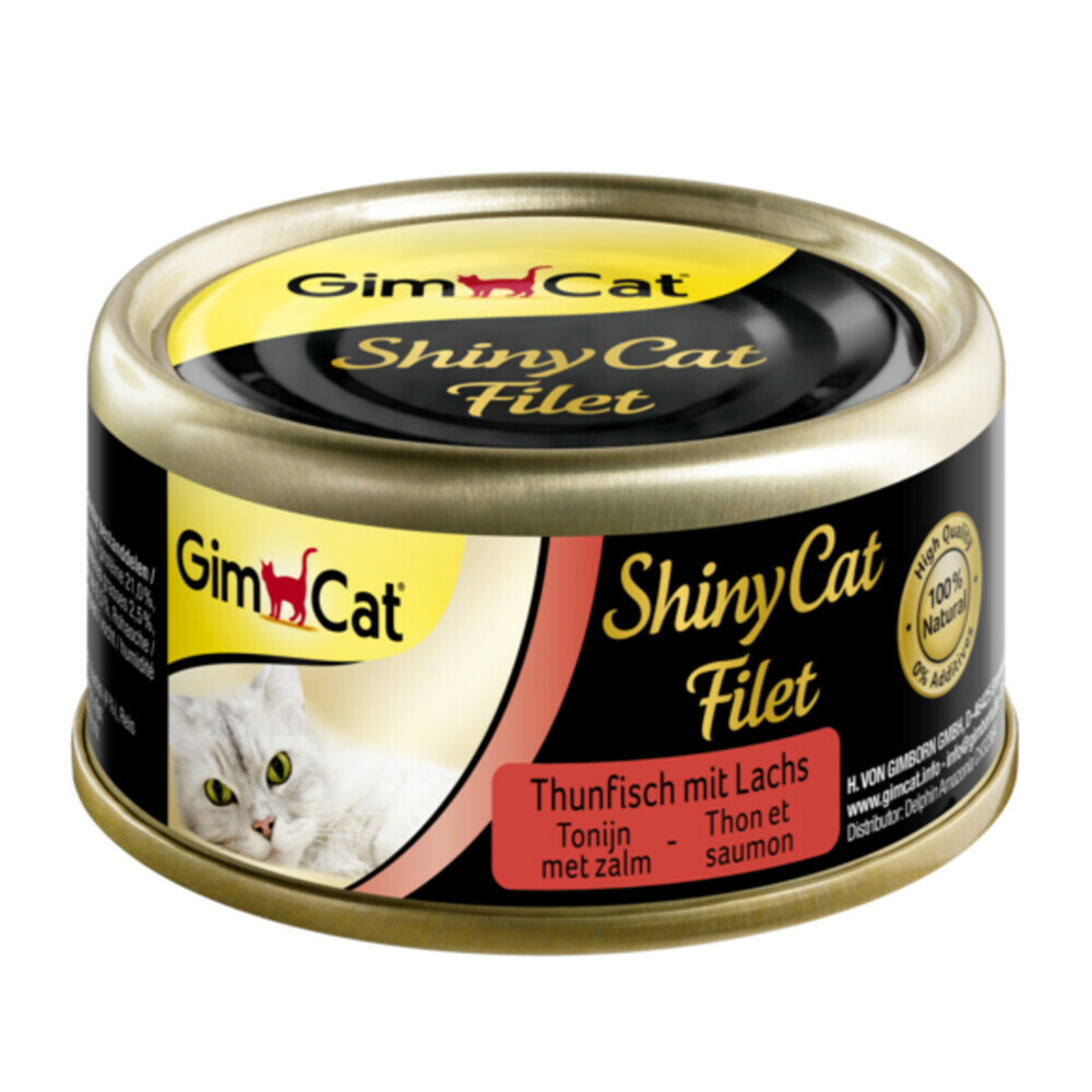 24x GimCat ShinyCat Filet Tonijn&Zalm 70 gr