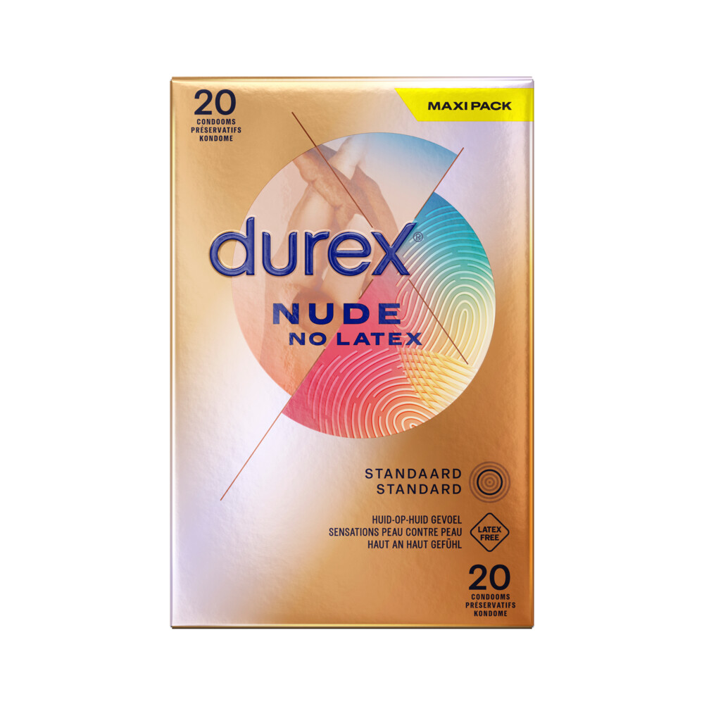 4x Durex Condooms Nude Latex Vrij 20 stuks