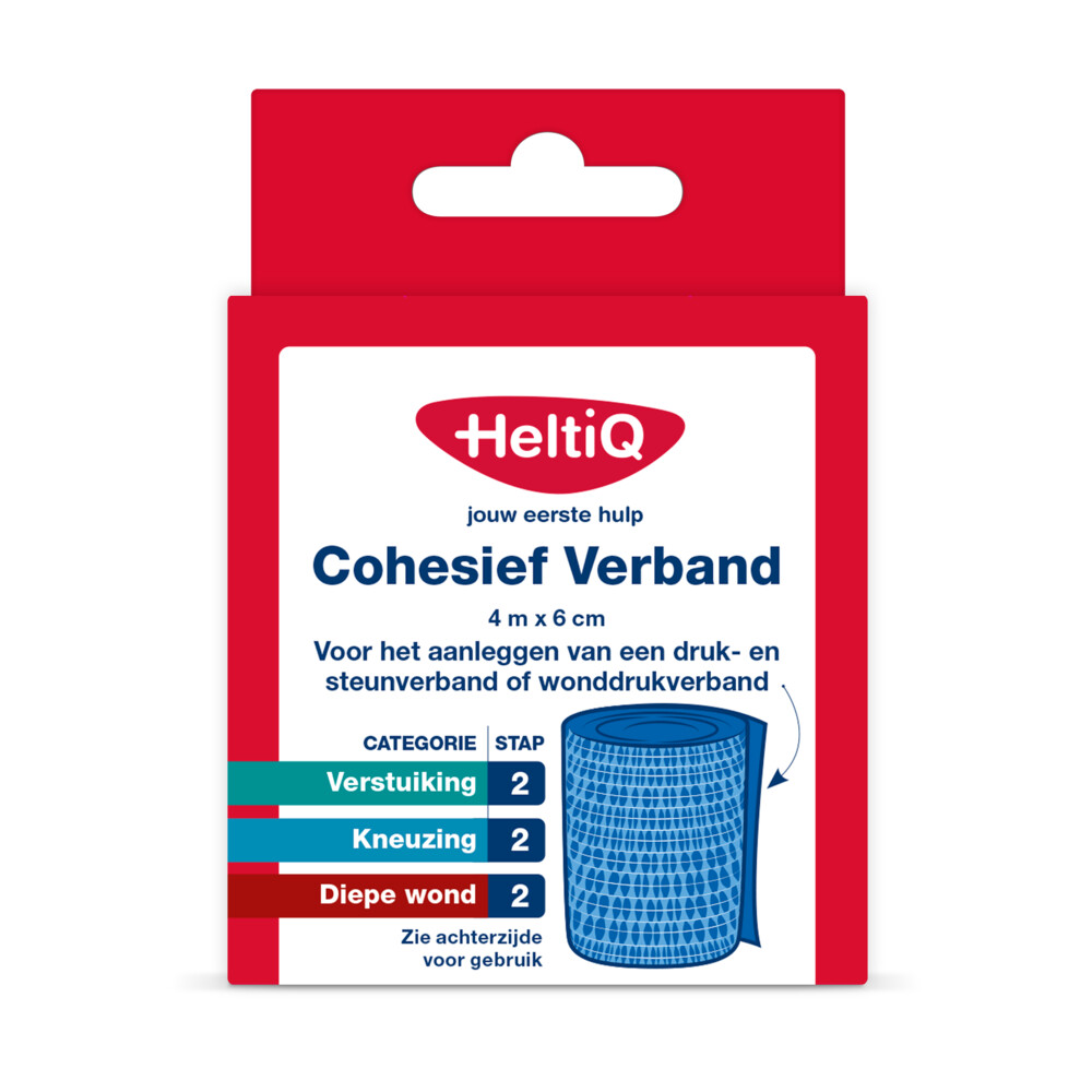 HeltiQ Cohesief Verband 4 m x 6 cm