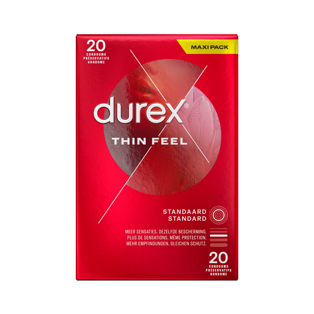 3x Durex Condooms Thin Feel 20 stuks