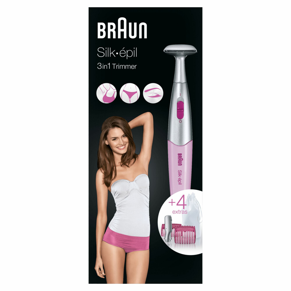 12x Braun Bikinitrimmer Silk-épil FG1100 Roze aanbieding