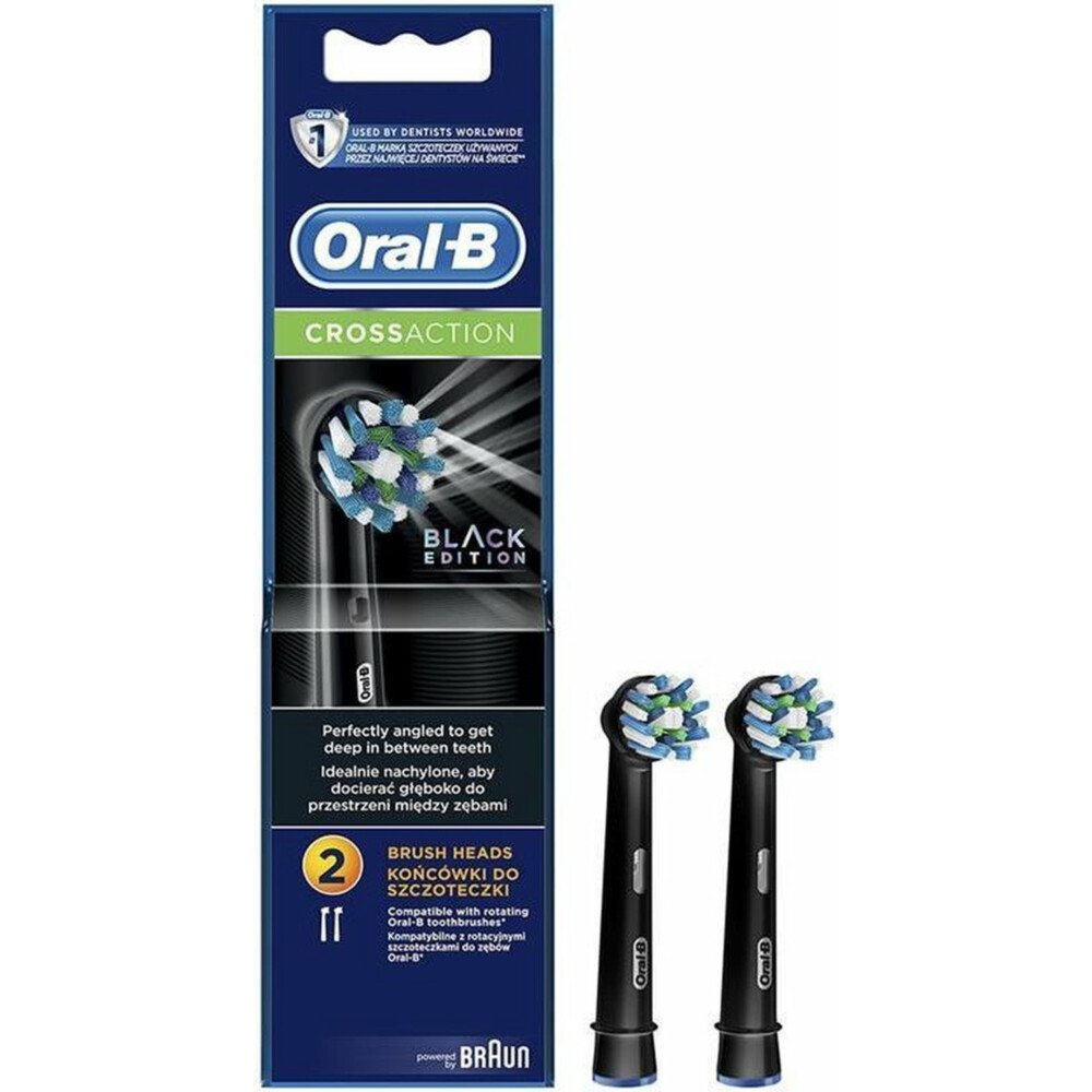 Oral-B Opzetborstels CrossAction Black 2 Stuks | Plein.nl