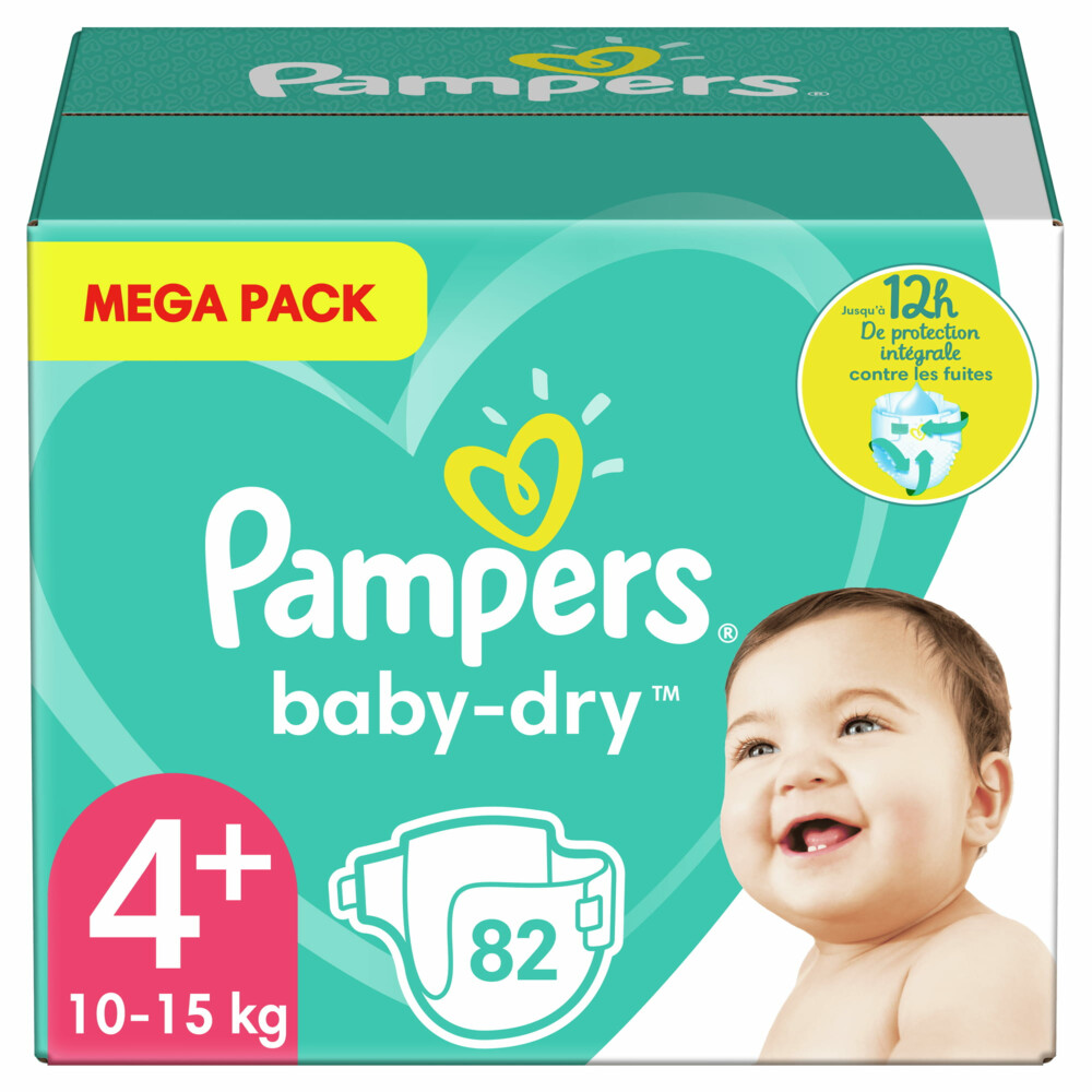 Pampers Baby Dry Luiers Maat 4+ 82 Stuks