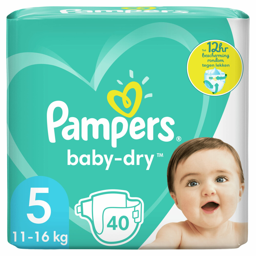 Pampers Baby-Dry Maat 5 40 Luiers