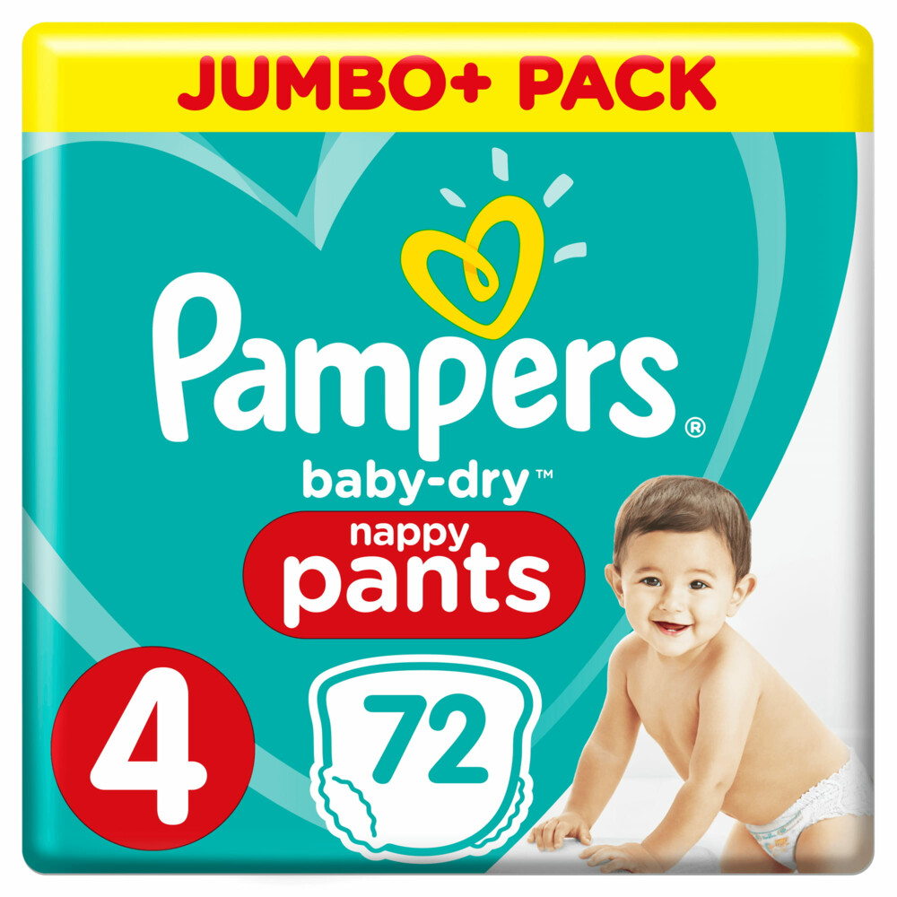 Pampers Broekjes Baby Dry Pants Maat-4 Maxi 8-14kg Jumbo Plus Pack