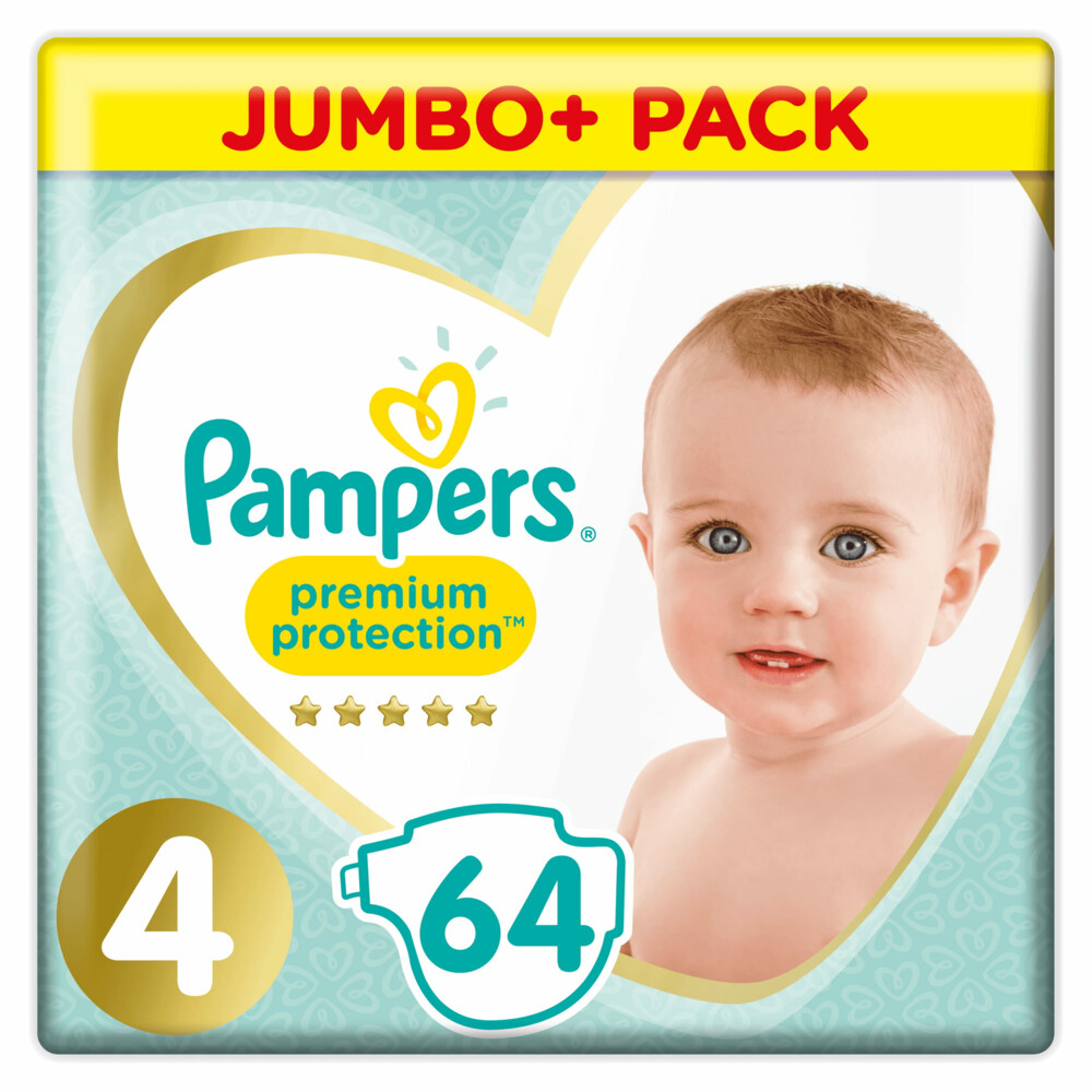 vrijdag limoen het dossier Pampers Luiers Premium Protection Jumbo pack Maat 4 64 Stuks | Plein.nl
