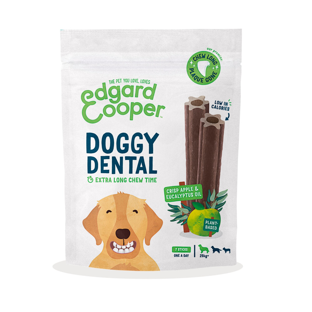 8x Edgard&Cooper Doggy Dental Sticks Appel - Eucalyptusolie