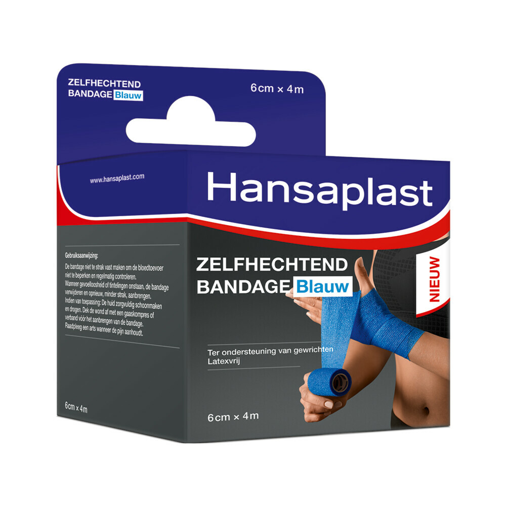 6x Hansaplast Cohesive Bandage 4 m x 6 cm