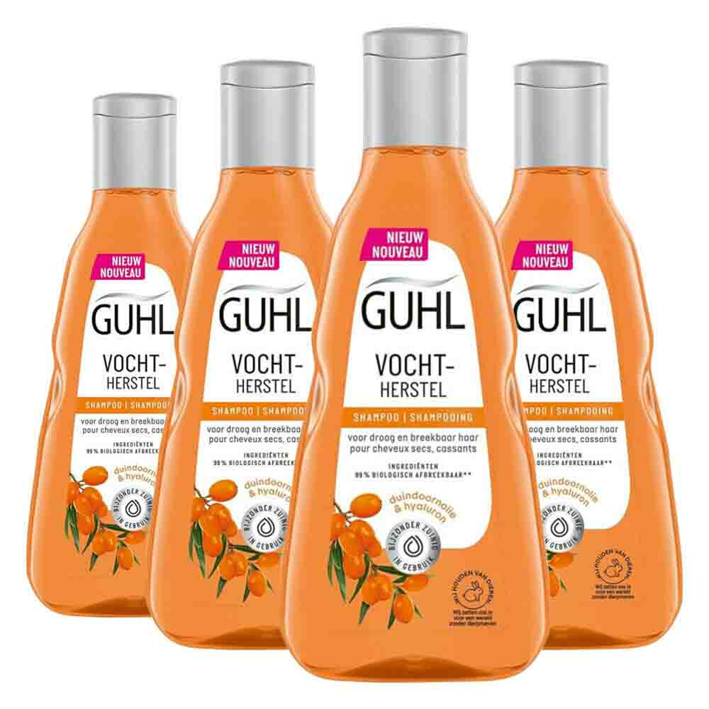 4x Guhl Vocht&Glans Shampoo 250 ml
