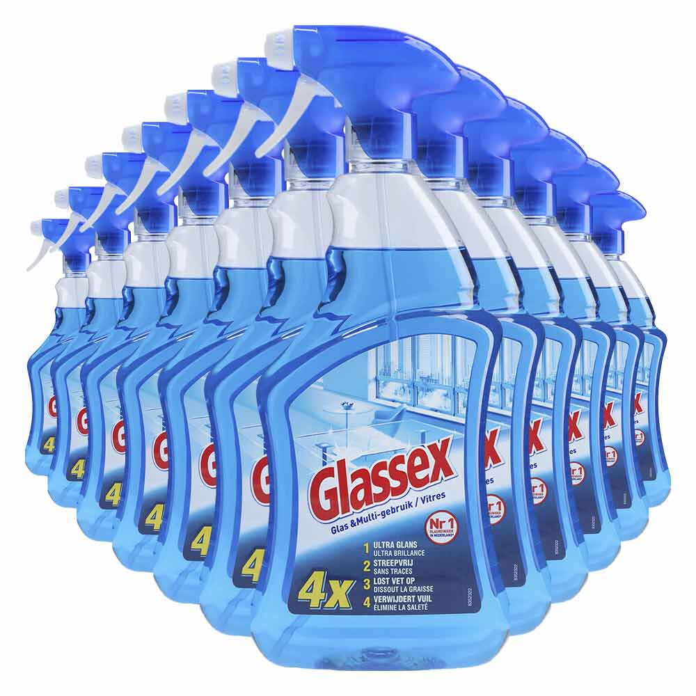 12x Glassex Glas&Multi Schoonmaakspray 750 ml