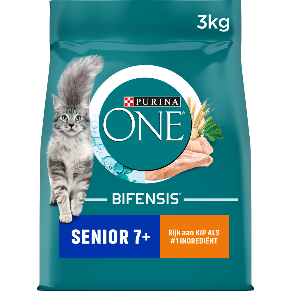 4x Purina ONE Senior Kip - Volkoren Granen 3 kg