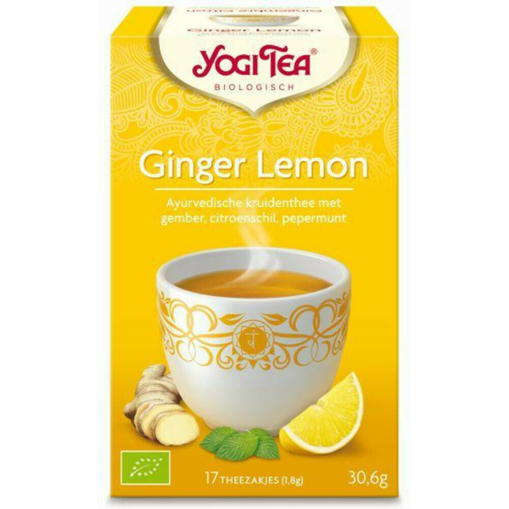 Yogi tea Ginger Lemon Biologisch 17 stuks met grote korting