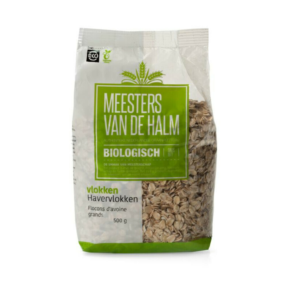 De halm Biologisch Havervlokken Grof 500 gr