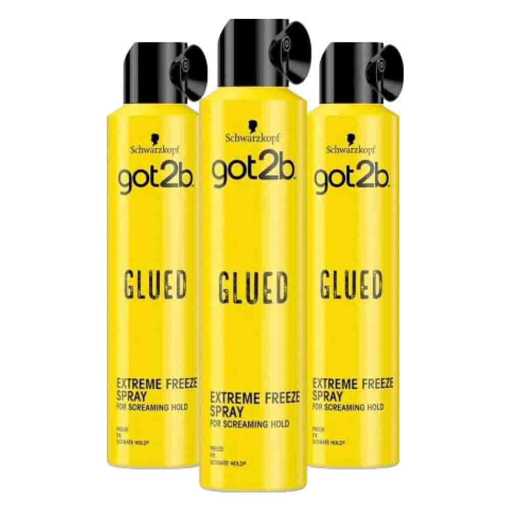 3x Got2b Glued Extreme Freeze Haarspray 300 Ml