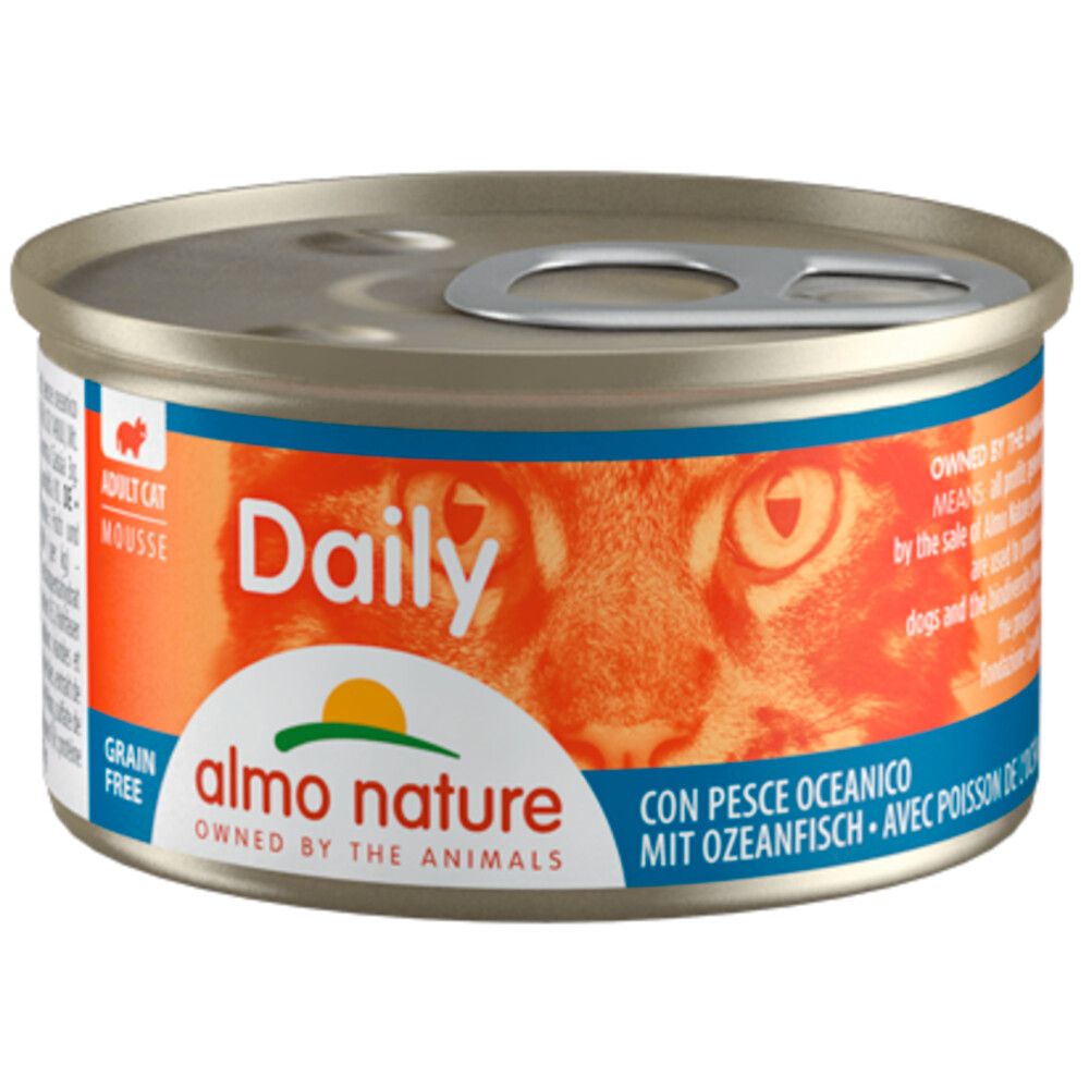 Almo Nature Daily Mousse met Oceaanvis 85 gram Per 24