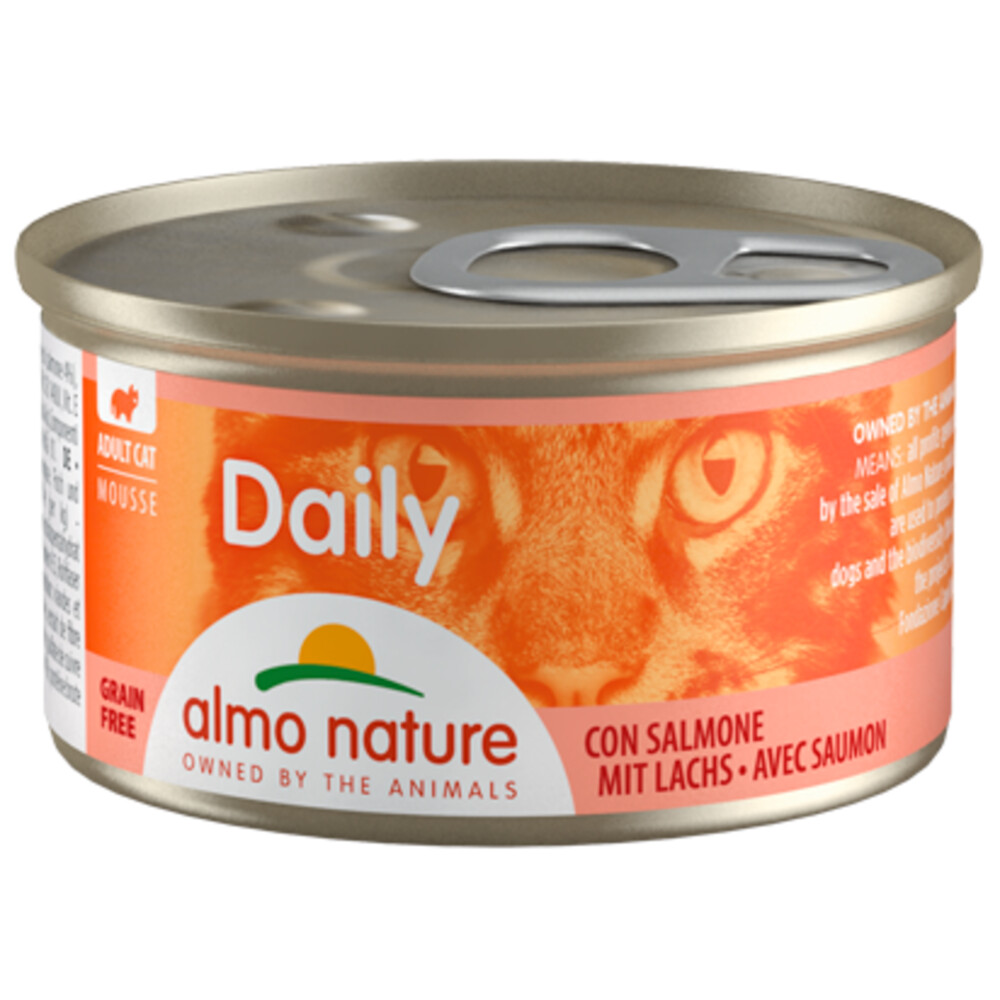 Almo Nature Daily Mousse Kattenvoer Zalm 85 gr