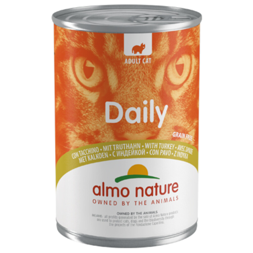 48x Almo Nature Daily Menu Kattenvoer Nat Blik Rund 400 gr