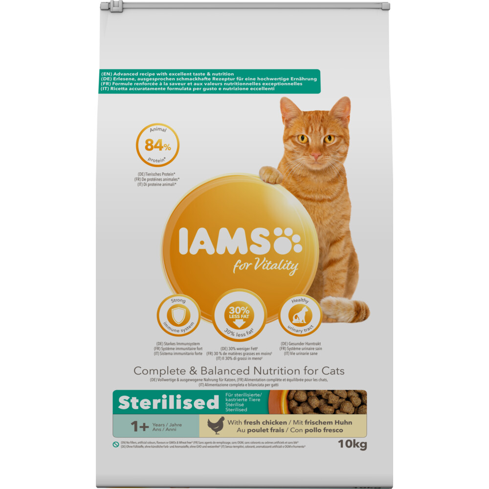 Iams Kat Adult Sterilised - Overweight Kip 10 kg