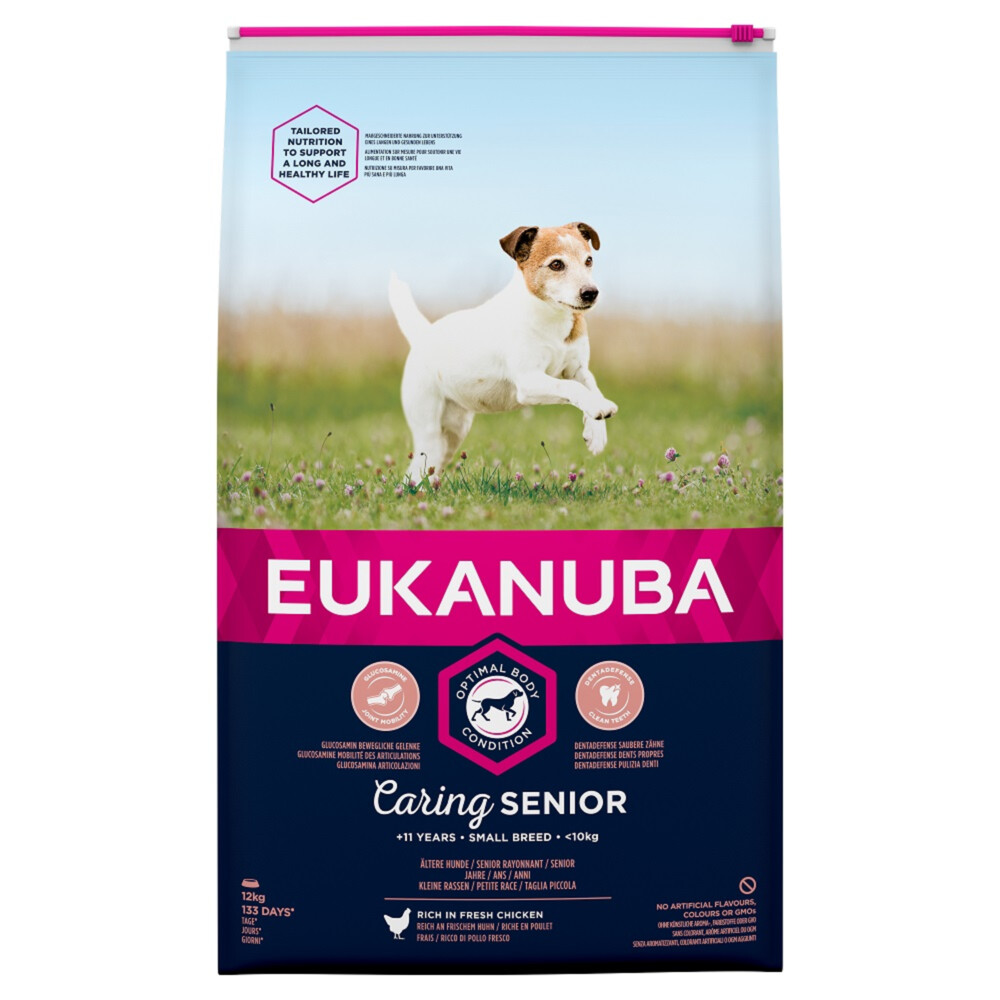 Eukanuba Caring Senior Small Breed Kip 12 kg Hondenvoer