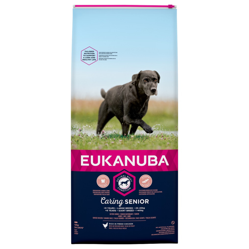 Eukanuba Caring Senior Large Breed Kip 12 kg Hondenvoer