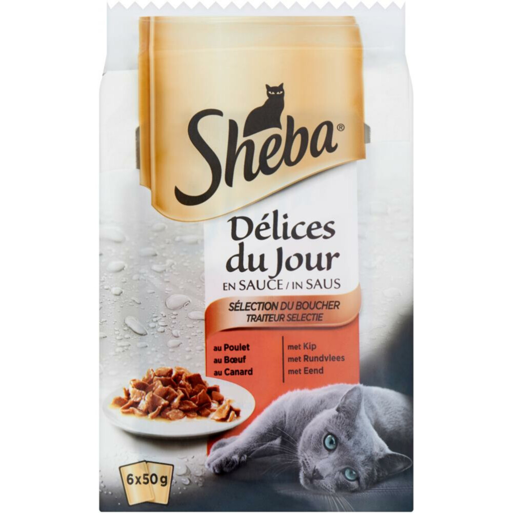 Sheba Délices du Jour Traiteur Selectie in Saus per 6