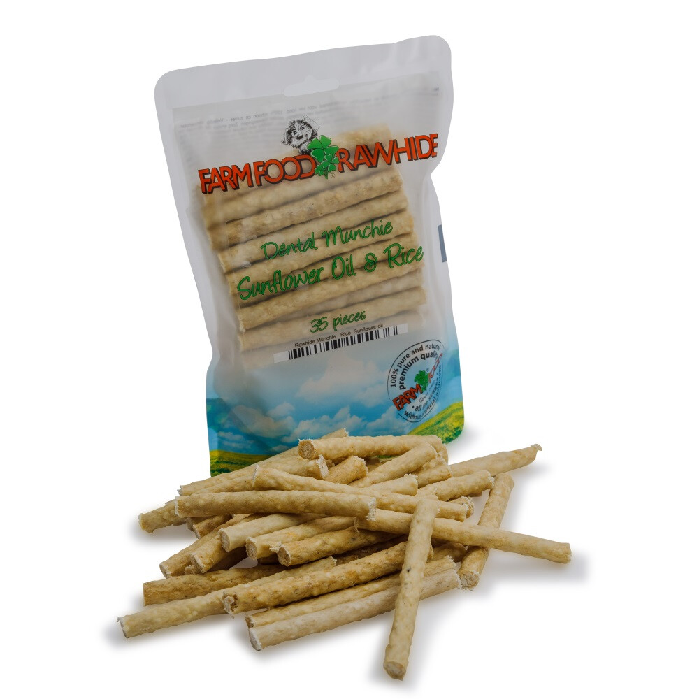Farm Food Rawhide Dental Munchie Natural Hondensnacks Rund 10 cm 35x8 g Wit