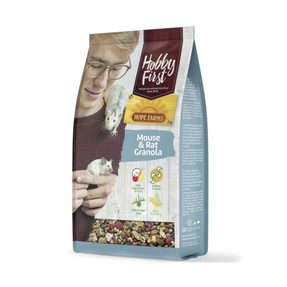 6x Hobby First Hope Farms Muis&Rat Granola 800 gr