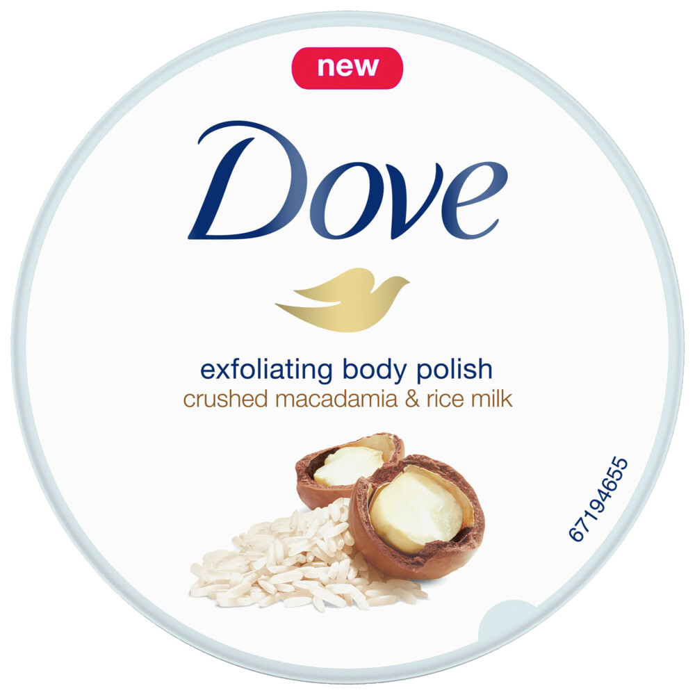 Dove Body Scrub Macadamia & Rice Milk 225 ml Plein.nl