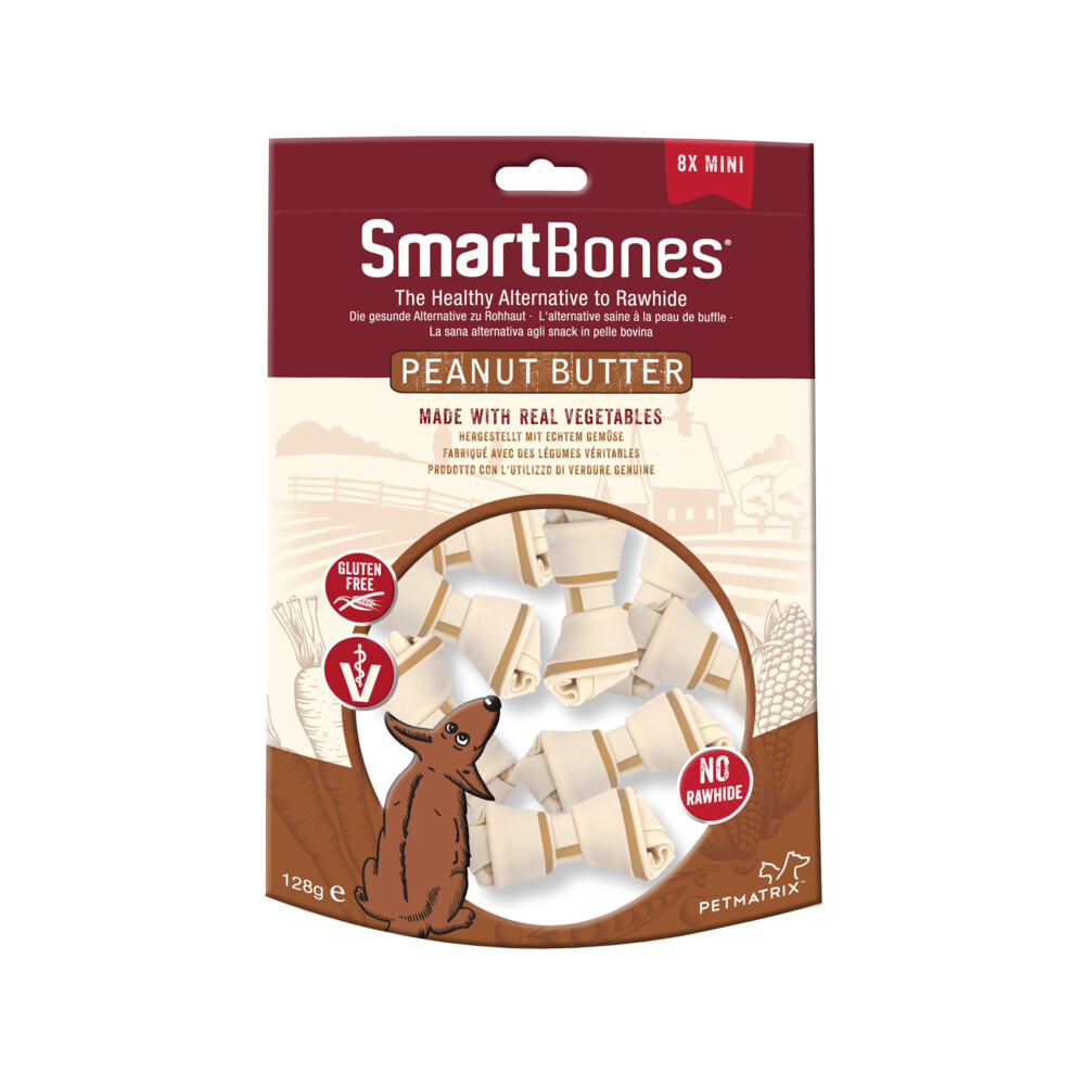 Smartbones Smartbones Peanut Butter Pindakaas Mini Hondenvoer