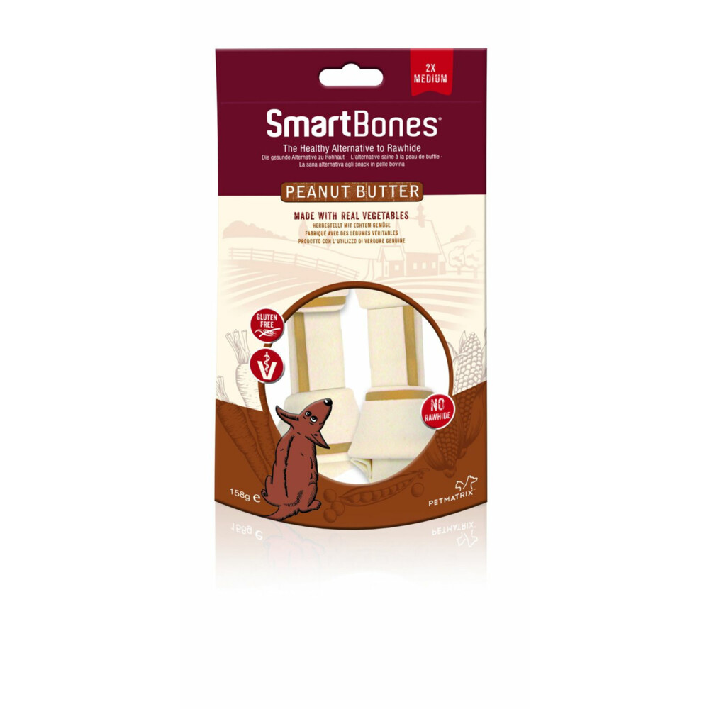 Smartbones Smartbones Peanut Butter Pindakaas Medium Hondenvoer