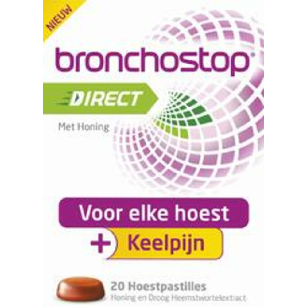 Bronchostop Hoestpastilles Direct Met Honing 20 stuks