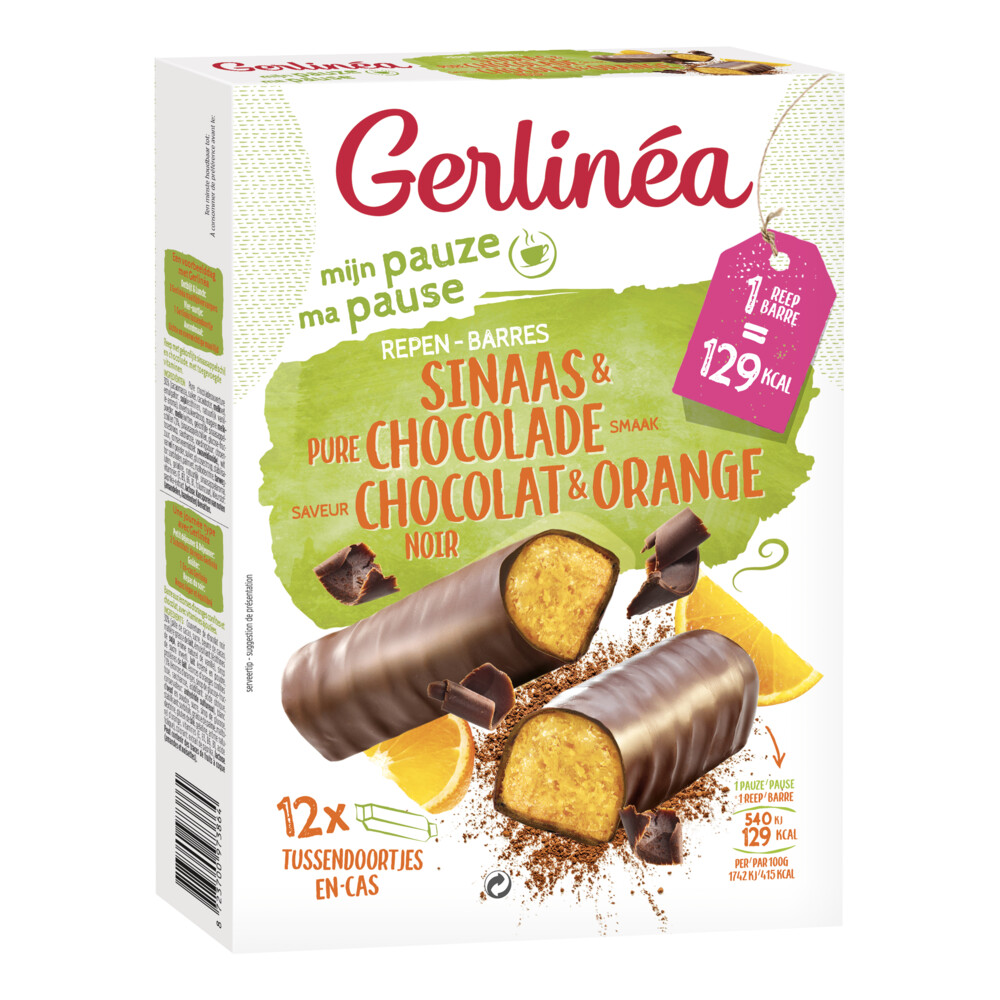 6x Gerlinea Repen Sinaas en Pure Chocolade 12 x 31 gr