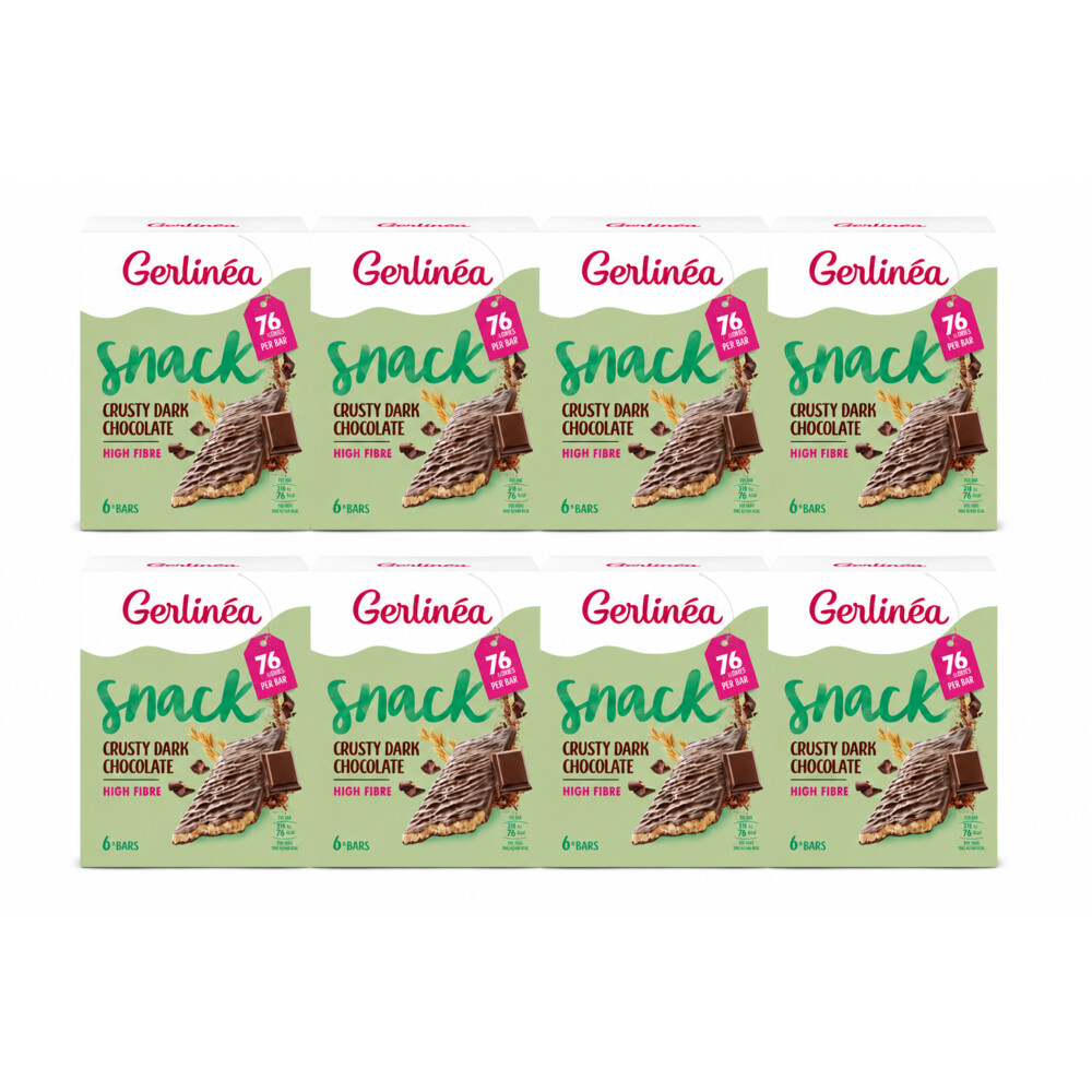 8x Gerlinea Crusty Snack Pure Chocolade 6 x 102 gr
