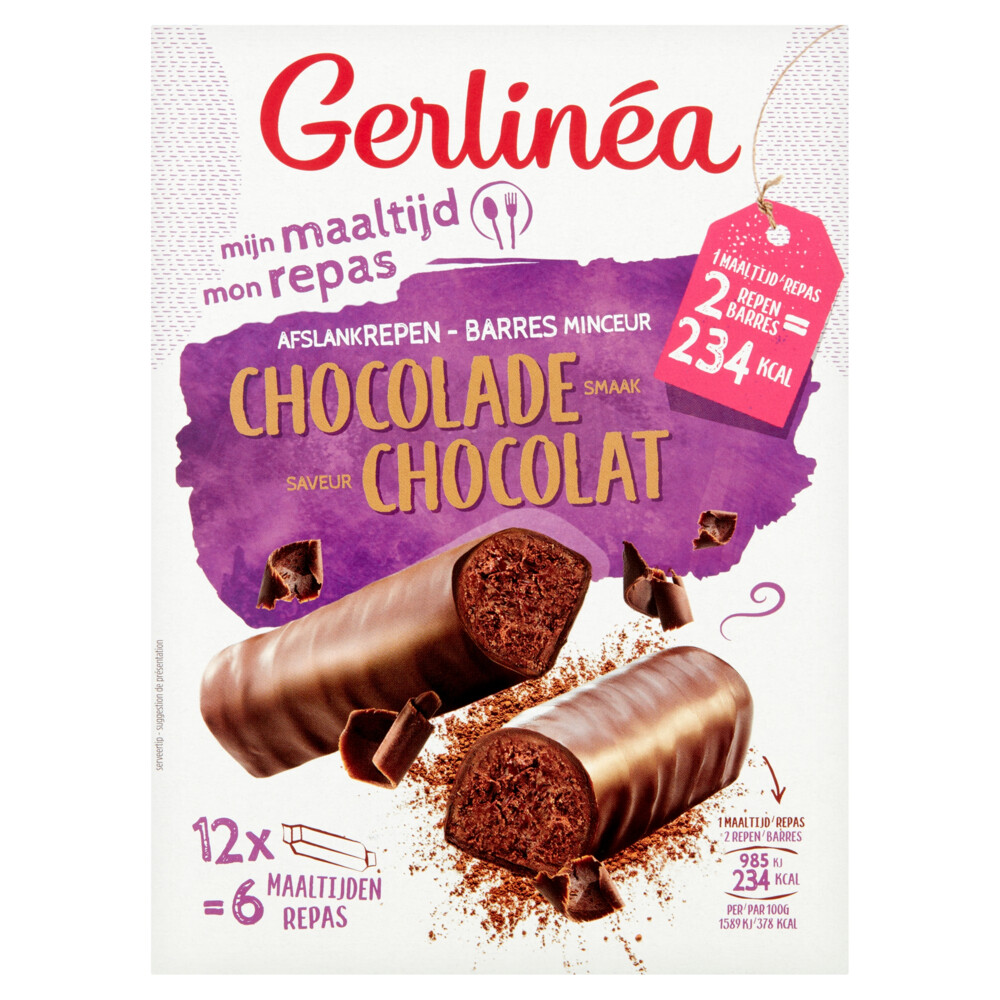 6x Gerlinea Repen Chocolade 12 x 31 gr