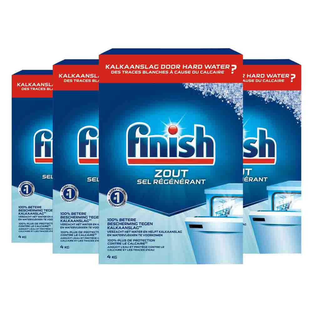 4x Finish Vaatwasmachine Zout 4 kg