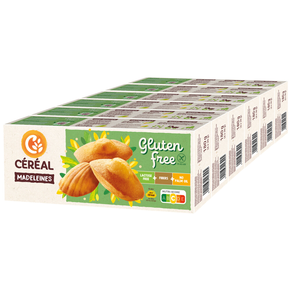 6x Céréal Madeleines Glutenvrij en Lactosevrij 180 gr