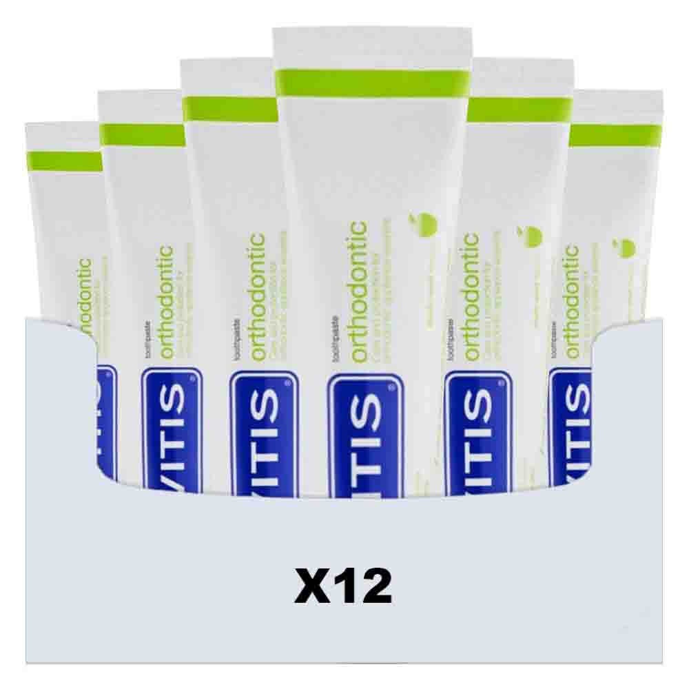 12x Vitis Tandpasta Orthodontic 75 ml