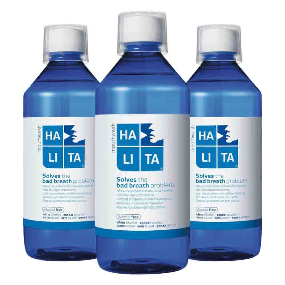 3x Halita Mondwater Frisse Adem 500 ml
