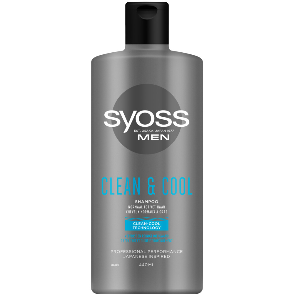 6x Syoss Men Clean and Cool Shampoo 440 ml