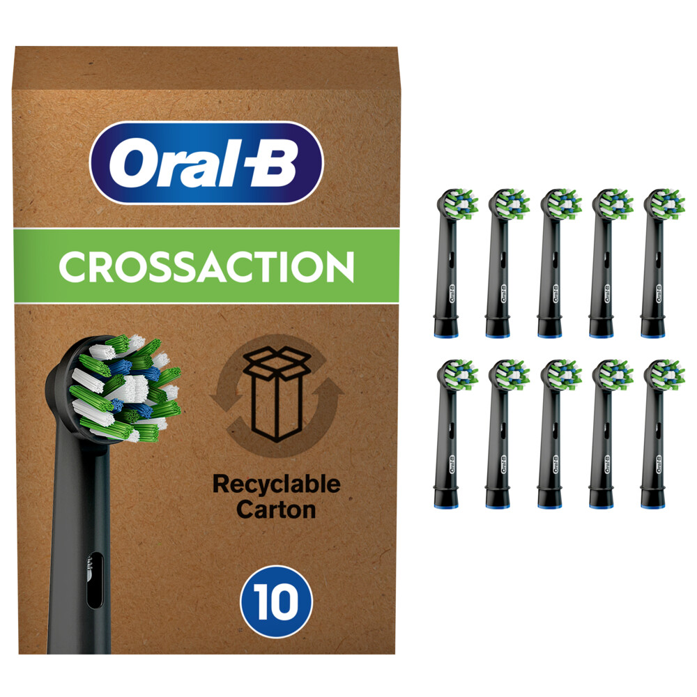 17x Oral-B Opzetborstels CrossAction Black 10 stuks met grote korting