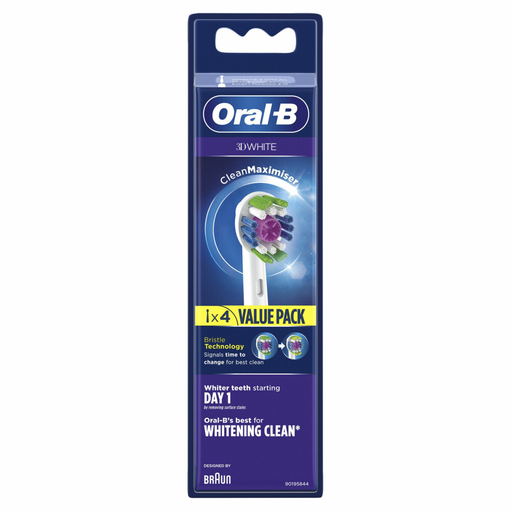 Oral-B Opzetborstels 3D White 4 Stuks | Plein.nl