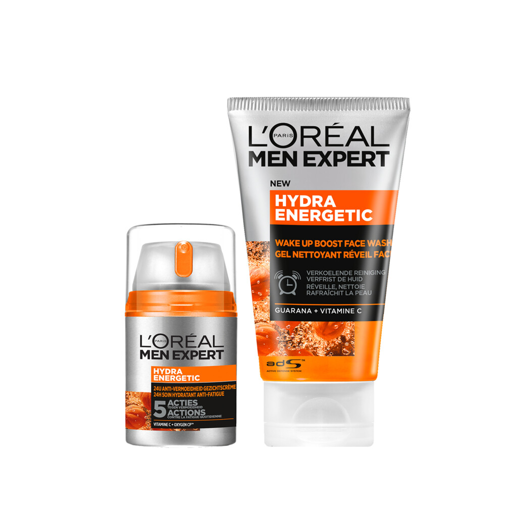 L'Oréal Men Expert Hydra Energetic Dagcrème en Face Wash Pakket Pakket