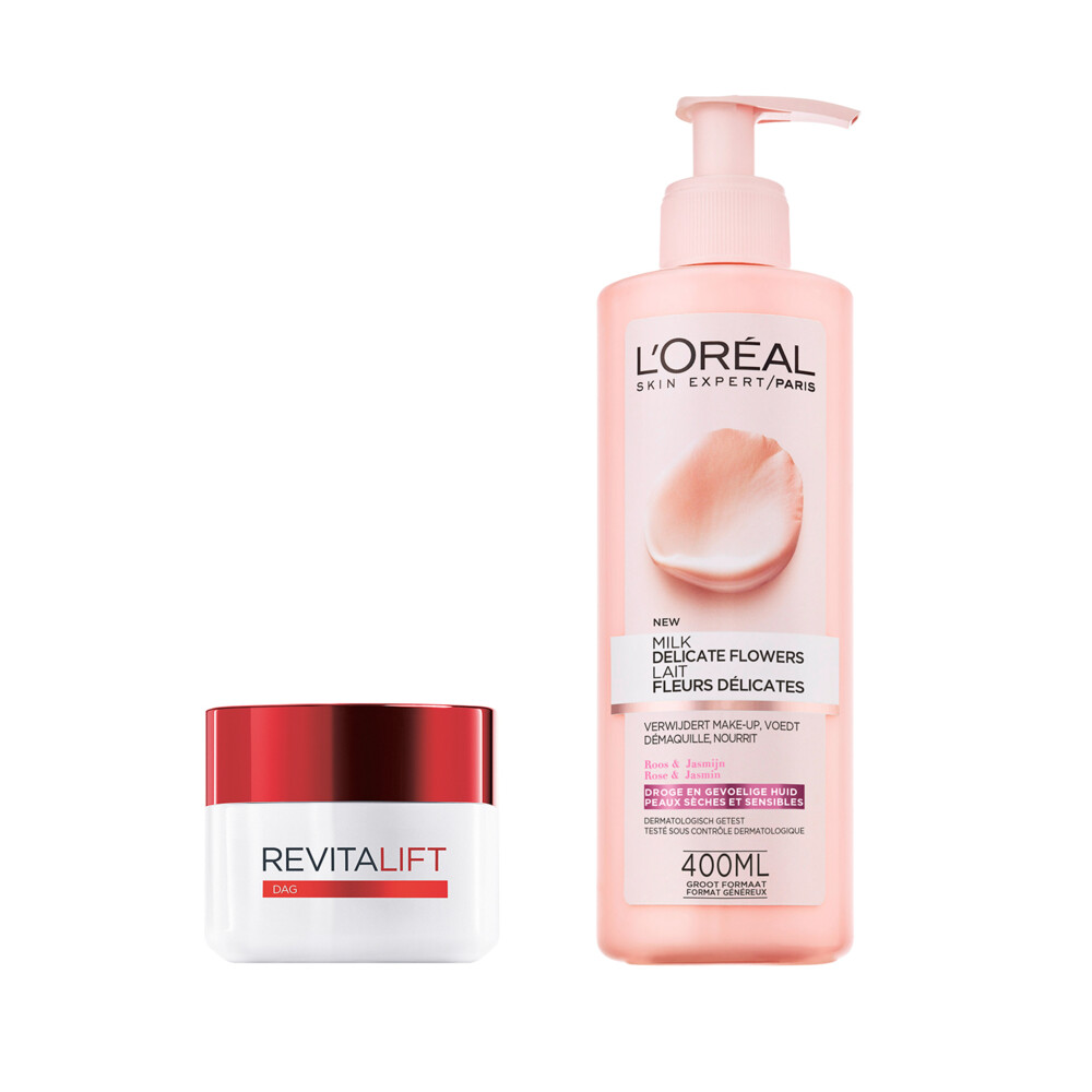 L'Oréal Paris Revitalift Dagcrème&Reinigingsmelk Pakket
